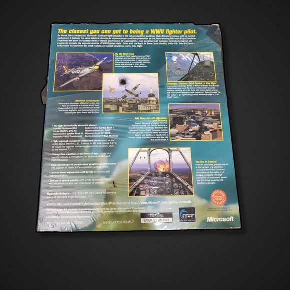 Microsoft Combat Flight Simulator WWII Europe Big Box PC Game Retro - Picture 3 of 7